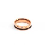 Athena Rose Gold Engraved Fashion Ring