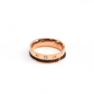 Athena Rose Gold Engraved Fashion Ring