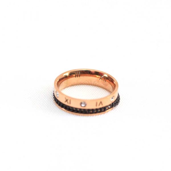 Athena Rose Gold Engraved Fashion Ring