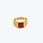  Red Square 4K Gold Ring