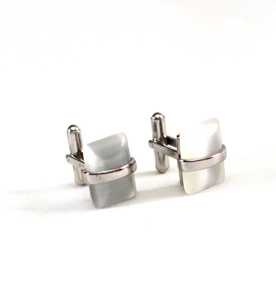 Clear Crystal Cufflinks