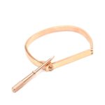 4K Rose Gold Cuff Bracelet 