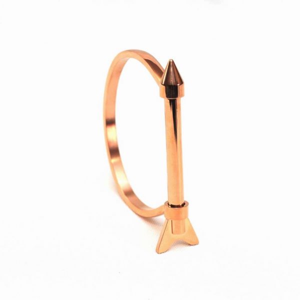 Rose Gold Arrow Cuff Bracelet - Image 2