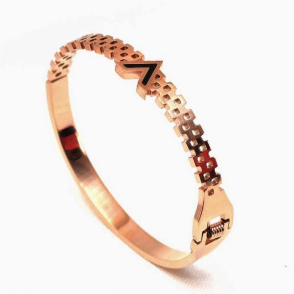 4k Rose Gold Spring Hinge Bracelet - Image 3