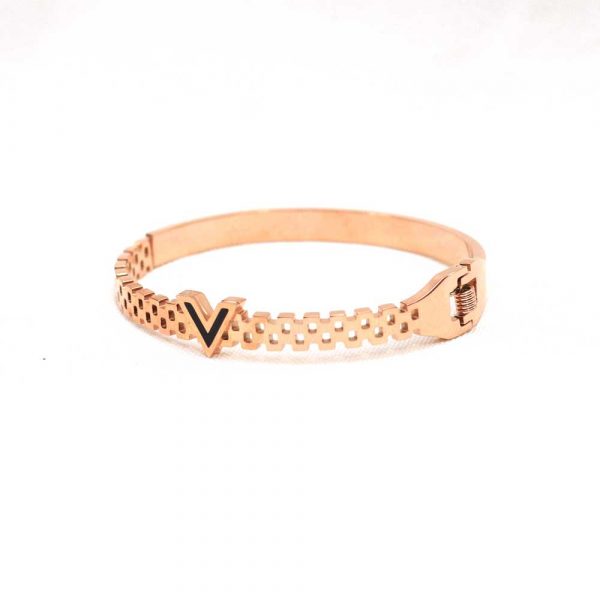 4k Rose Gold Spring Hinge Bracelet - Image 2