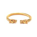 Gold Emperor Swirl Bracelet With Dragon Design