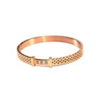 Rose Gold Fawn Bracelet With CZ Stone