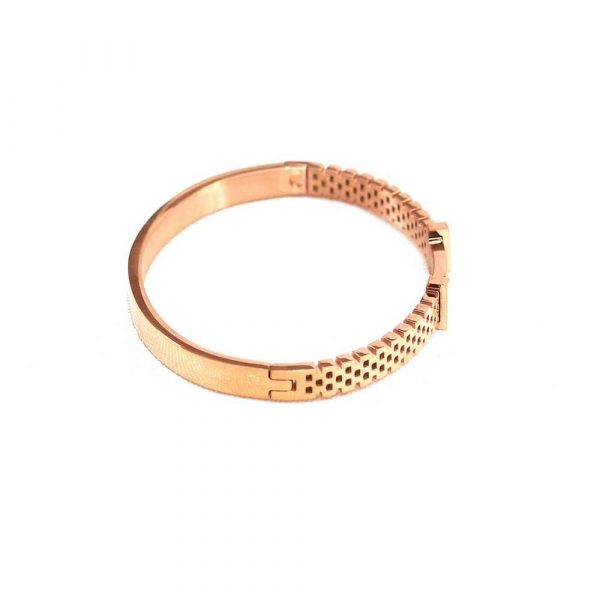 Rose Gold Fawn Bracelet With CZ Stone - Image 2