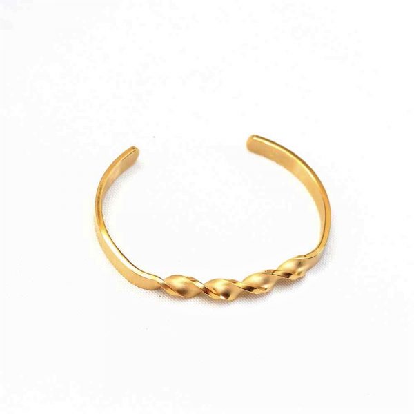 Gold Half Twist Bracelet - Image 2