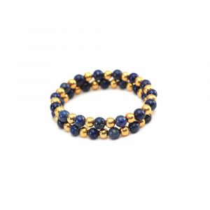 Twin Blue/Gold Beaded Bracelet (Copy)