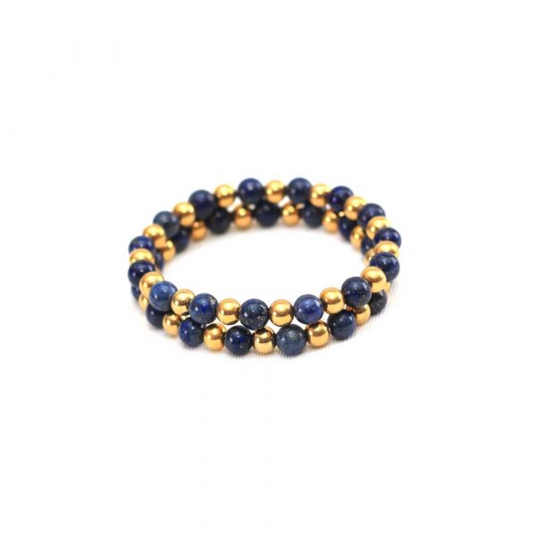 Twin Blue/Gold Beaded Bracelet (Copy)