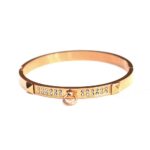 Rose Gold Stud Gem Bracelet
