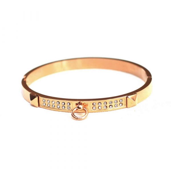 Rose Gold Stud Gem Bracelet