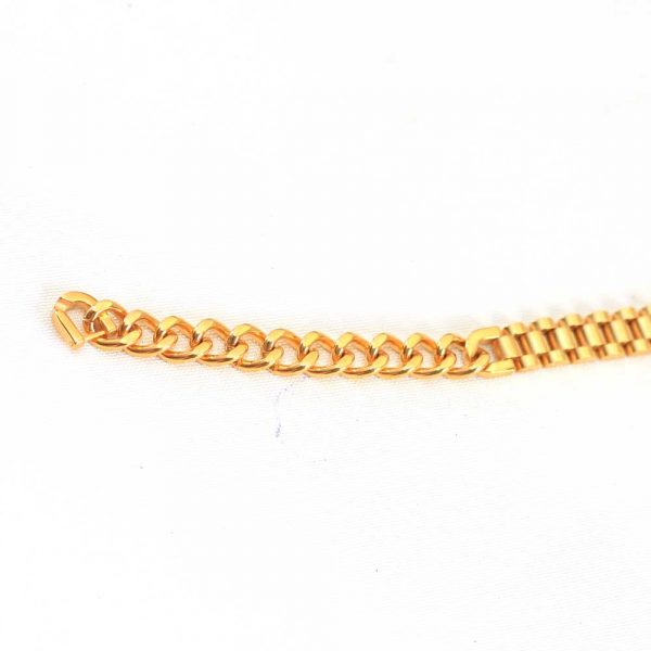 Gold Link And Chain Bracelet - Image 3