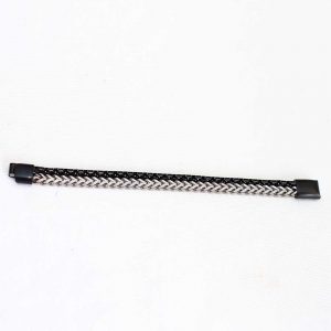 Silver And Black Link Fashion Bracelet