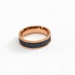 Rose Gold And Black Fashion Ring