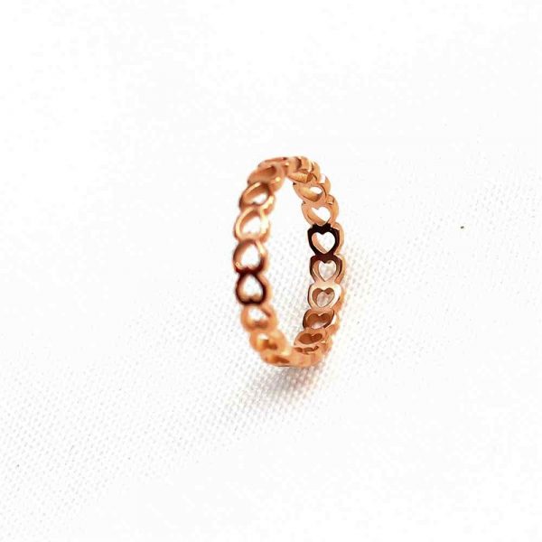 Athena Rose Gold Brave Heart Ring  - Image 2