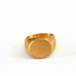 4K Gold Flat Round Ring