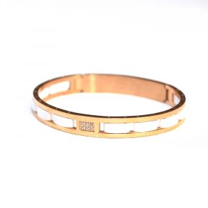 4K Rose Gold And White Bracelet With Gem Stone