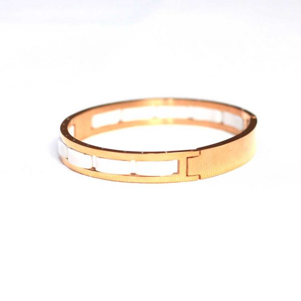 4K Rose Gold And White Bracelet With Gem Stone - Image 3