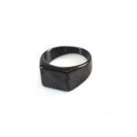 Flat Square Black Ring