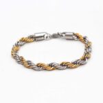 4K Gold and Silver Swirl Bracelet