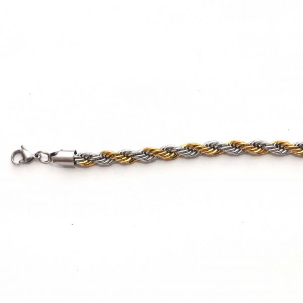4K Gold and Silver Swirl Bracelet - Image 2