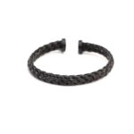 Black Braided Cuff Bracelet