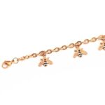 Rose Gold Bee Charm Bracelet