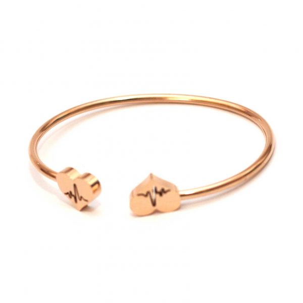Heartbeat Cuff Bracelet - Image 4