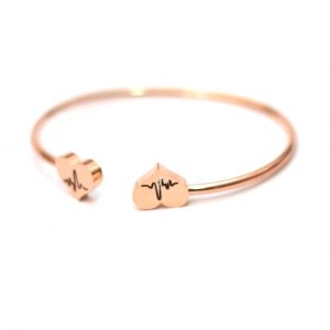 Heartbeat Cuff Bracelet