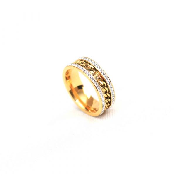 4K Gold Iced Chain Ring - Image 2