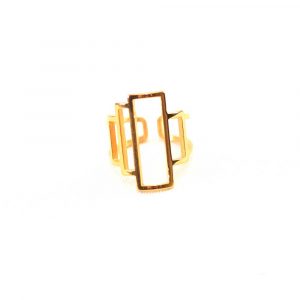 4K Gold Silhouette Ring