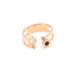 Double Gem Charm Ring