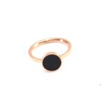 Rose Gold Black Emerald Ring