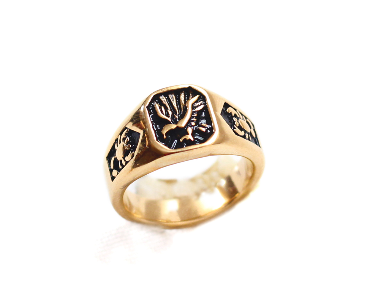 4k Gold Mini Bird Ring